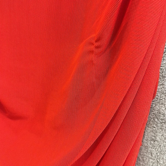 NWT-Red Rouched Dress - Picture 6 of 8